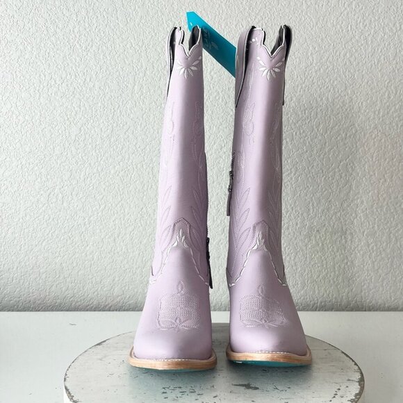 Lane SWEET MEMORIES Knee High Womens Cowboy Boots 9.5 Purple Cowgirl Western - Picture 5 of 11